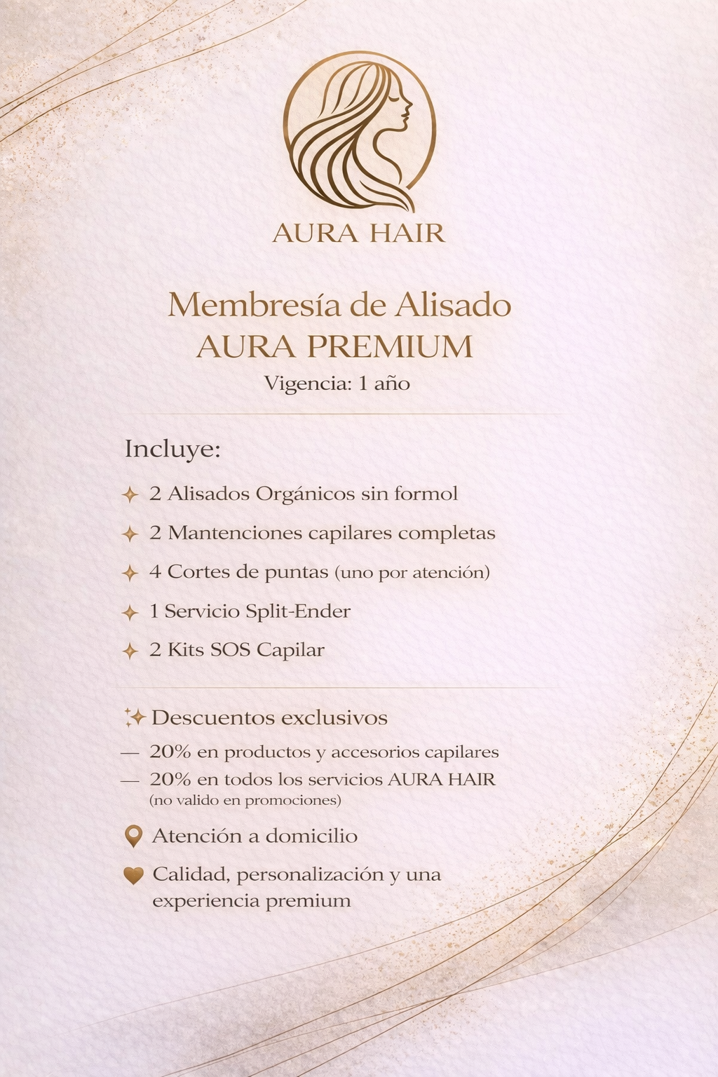 Membresia Alisado AURA PREMIUM